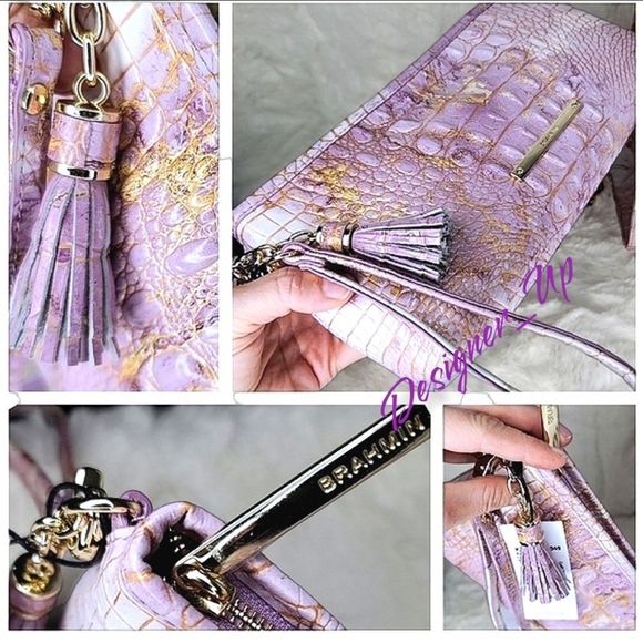 BRAHMIN 3 SET NWT Designer Purse Bag Wallet XL Wristlet Rare Melbourne Colorb - Picture 4 of 16